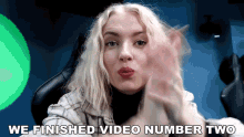 We Finished Video Number Two Mimi GIF - We Finished Video Number Two Mimi Michaela Lintrup GIFs