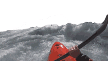 red kayaking