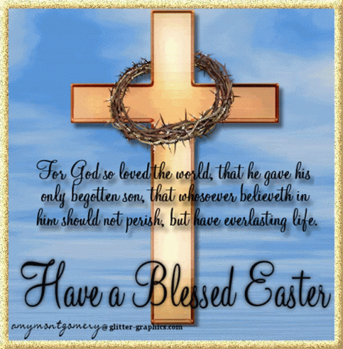 Religious animated blessing happy easter