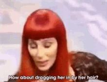 Draggin Her In By Her Hair - Cher GIF - Cher Hair Drag GIFs