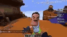 a man with a mustache is playing a video game in a video game .