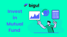 an advertisement for bigul shows a man pointing at a chart