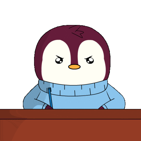 Pudgy Pudgypenguin Sticker - Pudgy Pudgypenguin Thinking Stickers