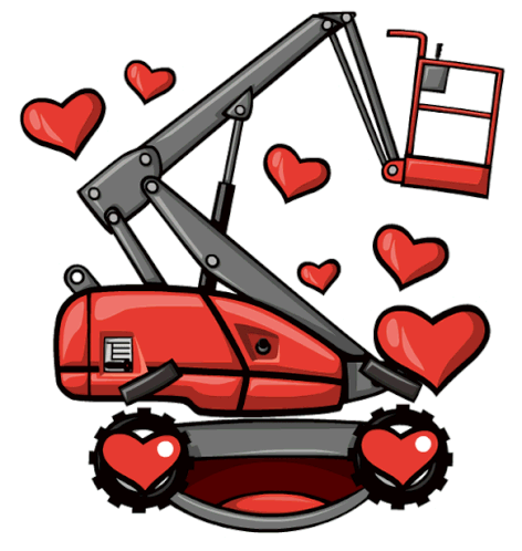 Skyjack Love Sticker - Skyjack Love Hearts Stickers