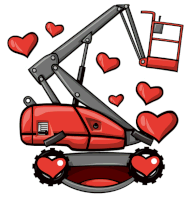 Skyjack Love Sticker - Skyjack Love Hearts Stickers