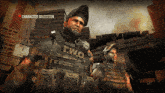 two soldiers are standing next to each other in a video game and the character selection screen is displayed