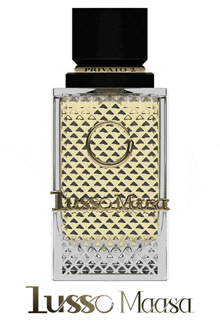 a bottle of lusso maasa perfume is shown
