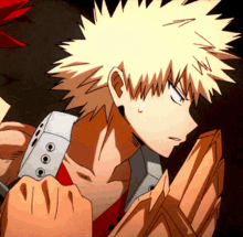 a close up of a cartoon character holding a weapon