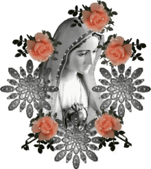 Virgin Mary Flowers GIF - Virgin Mary Flowers Blessed GIFs