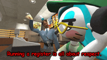 Smg4 Swagmaster GIF - Smg4 Swagmaster Running A Register Is All About Respect GIFs