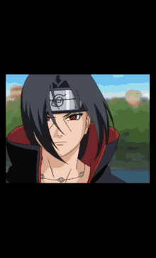 a close up of a cartoon character with red eyes