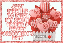 Friend Valentine Card Happy Valentines Day Friend GIF - Friend Valentine Card Happy Valentines Day Friend Hearts GIFs