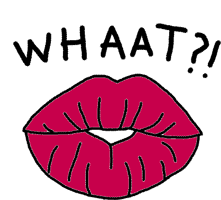 Lips Mouth Sticker - Lips Mouth Whaat Stickers