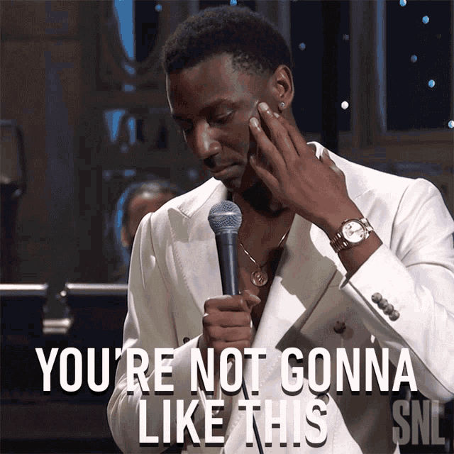 Youre Not Gonna Like This Jerrod Carmichael GIF - Youre Not Gonna Like This Jerrod Carmichael Saturday Night Live GIFs