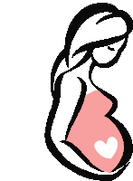 Pregnant Heartbeat Sticker - Pregnant Heartbeat Heart Stickers