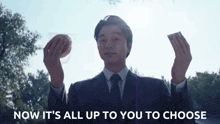 Now It'S All Up To You To Choose Which One You Want The Salesman GIF
