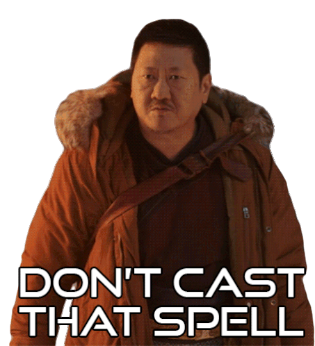 Dont Cast That Spell Wong Sticker - Dont Cast That Spell Wong Benedict Wong Stickers