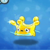 a cartoon character with a crown on its head