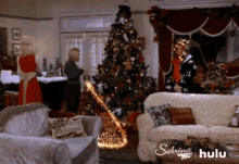 christmas tree decorating the sabrina