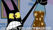 a cartoon character says gordon you back washed