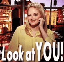 Emma Stone Look At You GIF - Emma Stone Look At You GIFs