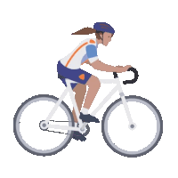 a woman wearing a helmet is riding a bicycle on a white background .
