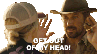 Get Out Of My Head Ryan Gosling Sticker - Get Out Of My Head Ryan Gosling The Fall Guy Stickers