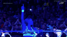 a glow in the dark wrestling ring with the words feel the glow written on it