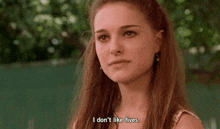 a woman says i don 't like fives while looking at the camera .