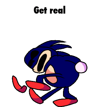 Get Real Sanic Sticker - Get Real Sanic Spinning Stickers