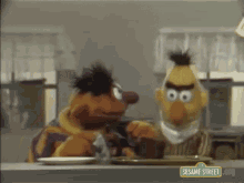 Bert Eats Cake GIF