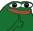 Pepe Thumbs Up Sticker - Pepe Thumbs Up Happy Stickers