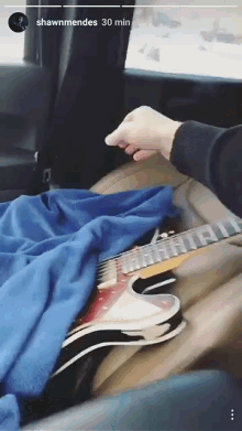 Shawn Mendes Guitar GIF - Shawn Mendes Guitar Seatbelt GIFs
