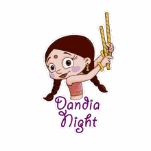 Dandia Night Chutki GIF - Dandia Night Chutki Chhota Bheem GIFs