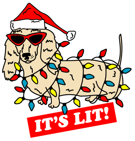 Merry Christmas Lit Sticker - Merry Christmas Lit Stickers