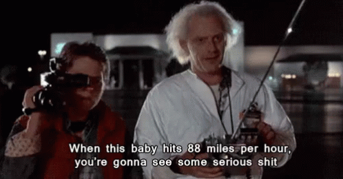 88 Miles Per Hour GIF - Back To The Future Doc Brown Christopher Lloyd GIFs