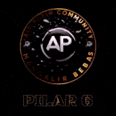 a logo for pilar 6 shows a yellow circle with the letter ap in the center