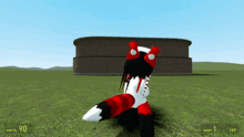 a screenshot of a video game shows a fox with blood coming out of its mouth