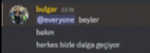 a blurry image of a person 's face and the words bulgar @everyone