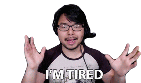 Im Tired Exhausted Sticker - Im Tired Exhausted Tired Stickers
