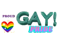 a rainbow heart with the words proud proud proud