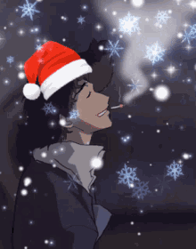 Anime Smoking Santa GIF - Anime Smoking Santa GIFs