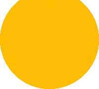 a yellow circle on a white background with a shadow