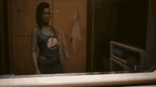 Looking In The Mirror Female V GIF - Looking In The Mirror Female V Cyberpunk2077 GIFs