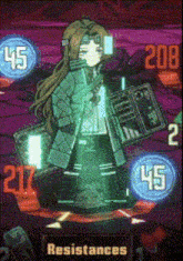a screenshot of a video game with the word resistances in the lower right corner