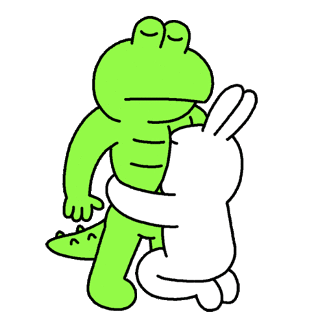 Embracing Hugging Sticker - Embracing Hugging Caring Stickers