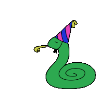 Birthday Snake Sticker - Birthday Snake Stickers