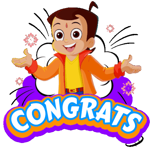 Congrats Chhota Bheem Sticker - Congrats Chhota Bheem Congratulations -  Discover & Share GIFs