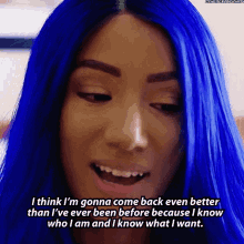 Sasha Banks I Think Im Gonna Come Back Even Better Than Ive Ever Been Before GIF - Sasha Banks I Think Im Gonna Come Back Even Better Than Ive Ever Been Before I Know Who I Am GIFs