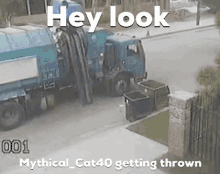 Mythicalcat40 Getting Thrown GIF - Mythicalcat40 Getting Thrown Garbage Truck GIFs